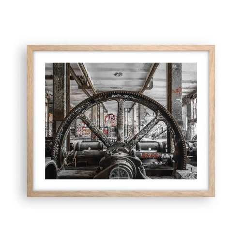 Een poster in een licht eiken lijst - Het geheime leven van de fabriek - 50x40 cm