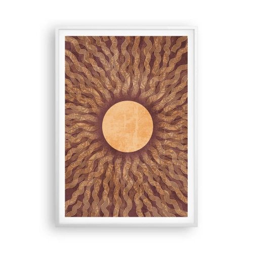 Poster in een witte lijst - Zon icoon - 70x100 cm