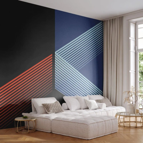 Zelfklevend Fotobehang Deluxe Sticker - Een eenvoudig verhaal - Abstractie, Deel, Lijn kunst - 200x140 cm