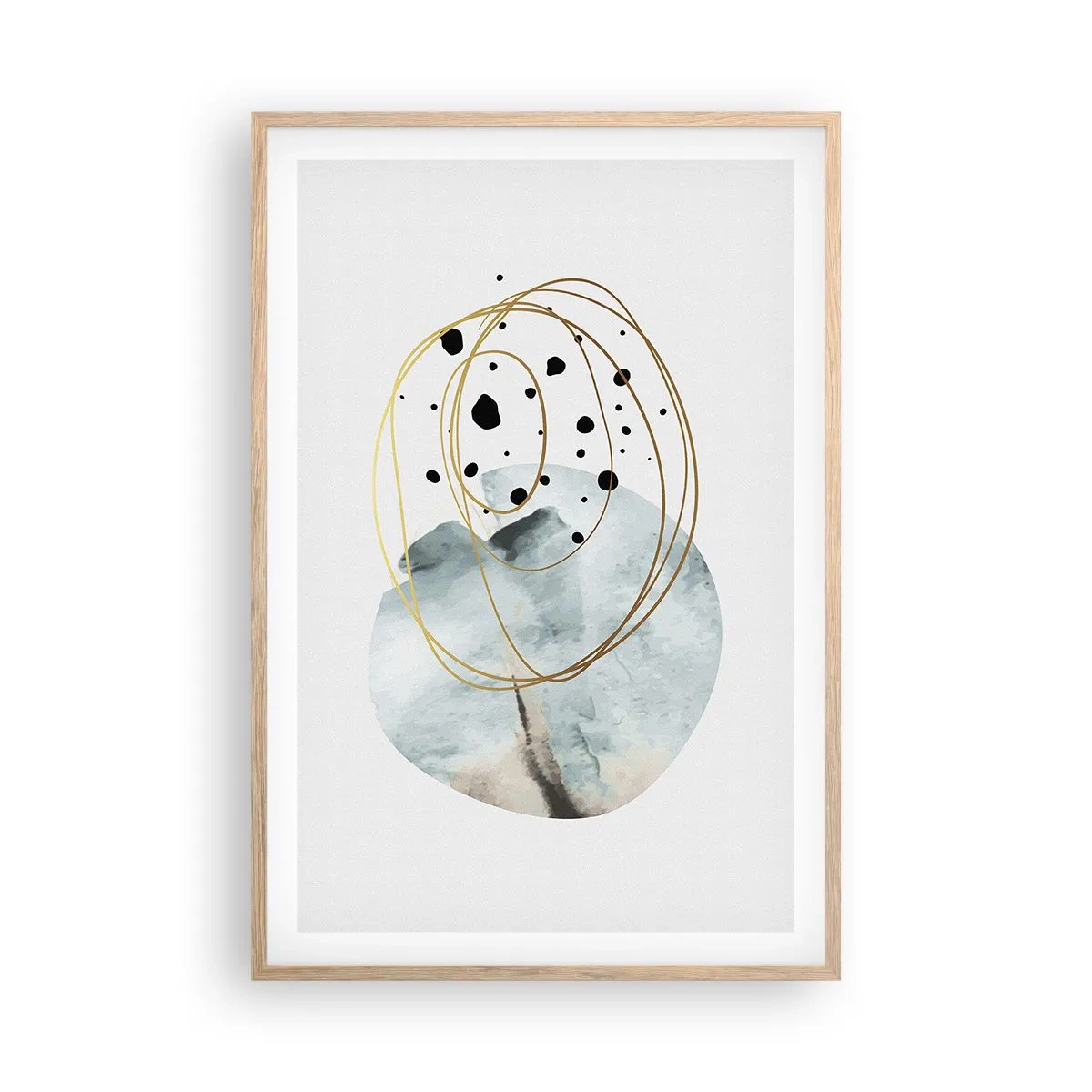 Een poster in een licht eiken lijst - Omarmd door de ruimte - 61x91 cm