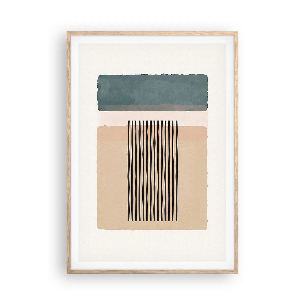 Een poster in een licht eiken lijst - Alles is oke - 70x100 cm