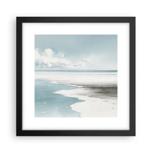 Poster in een zwarte lijst - Zachte vloed - 30x30 cm