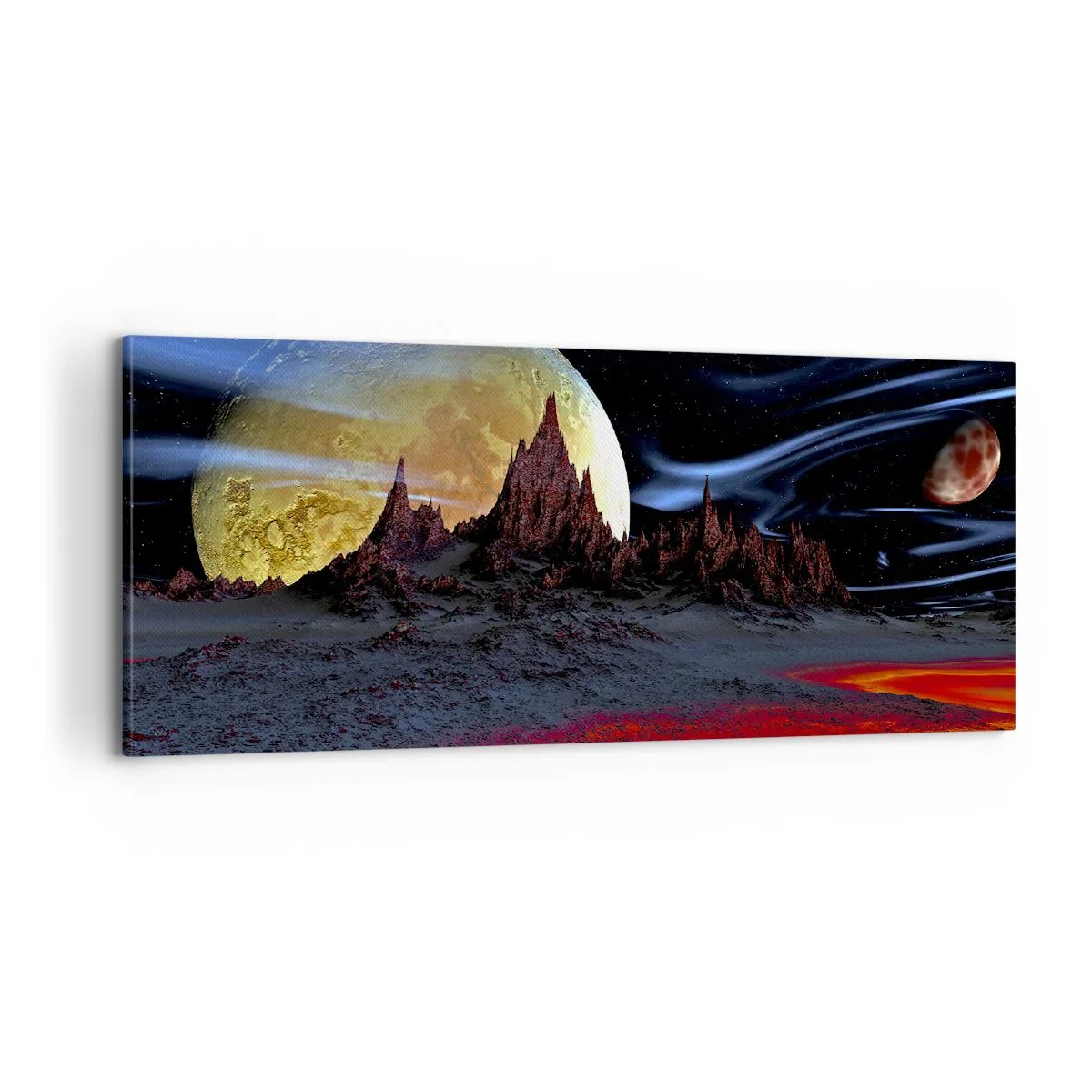 Schilderen op canvas - Onbekende wereld - 100x40 cm