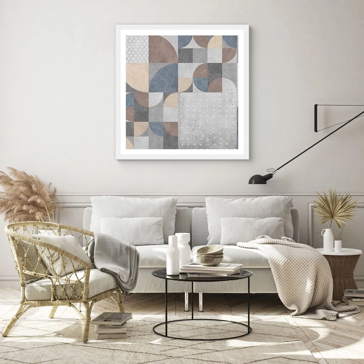 Poster in een witte lijst - Keramische fantasie - 50x50 cm