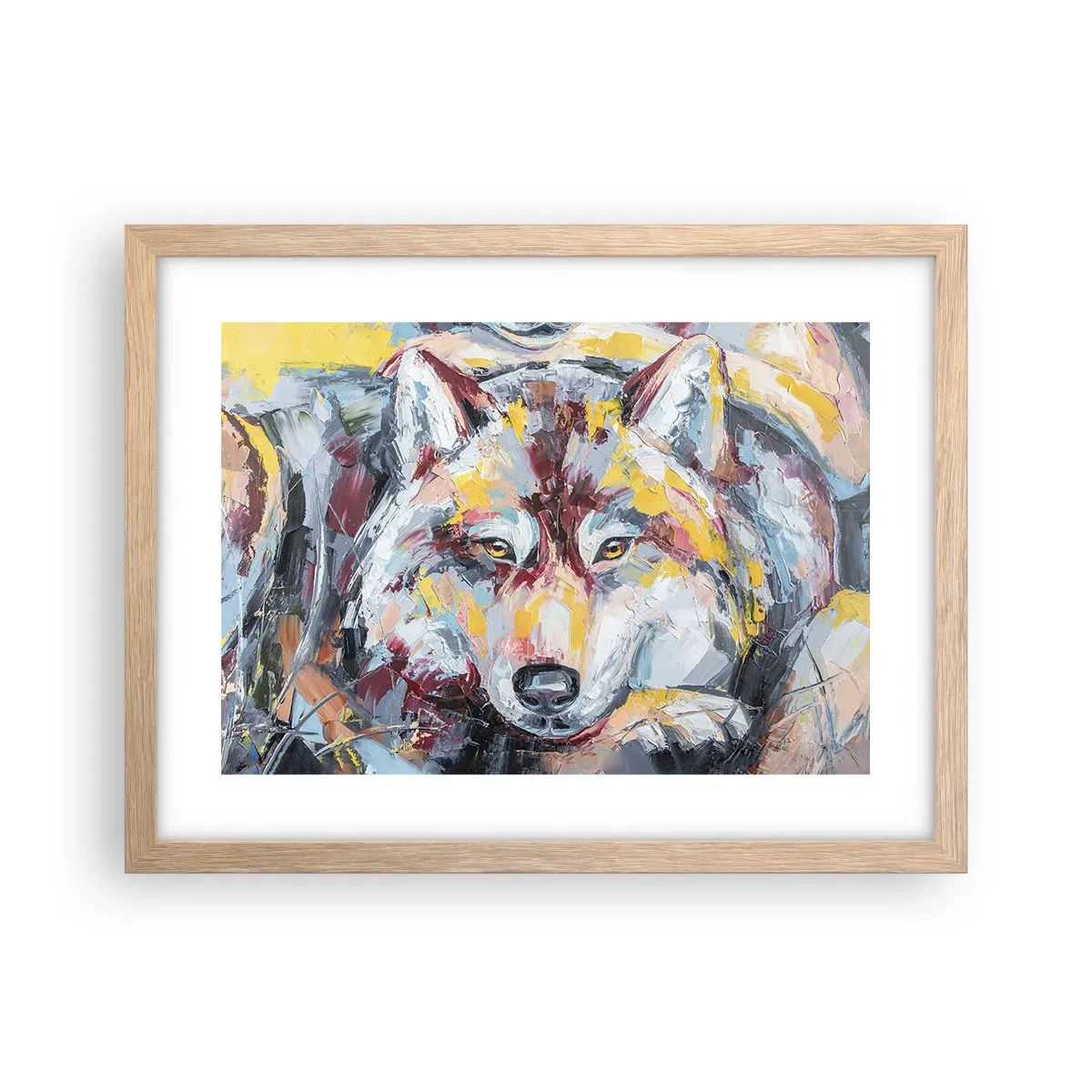Een poster in een licht eiken lijst - Gemoedsrust onder dierbaren - 40x30 cm