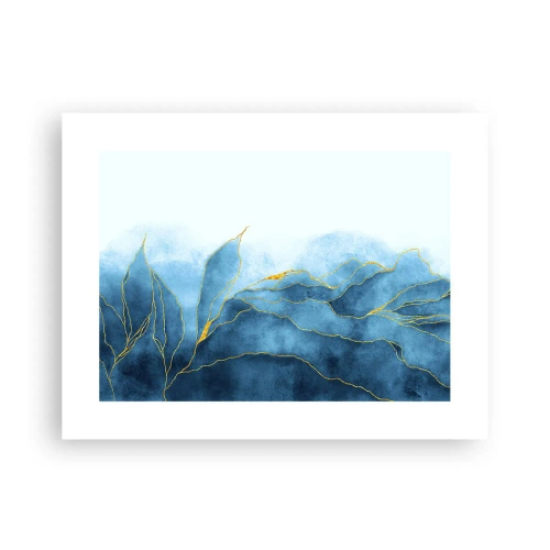 Poster - Blauw in goud - 40x30 cm