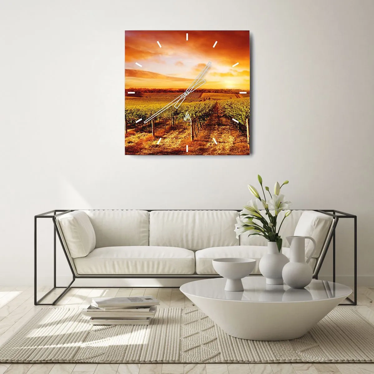 Wandklok - Klok - Licht fruitig met een vleugje zonneschijn - 40x40 cm