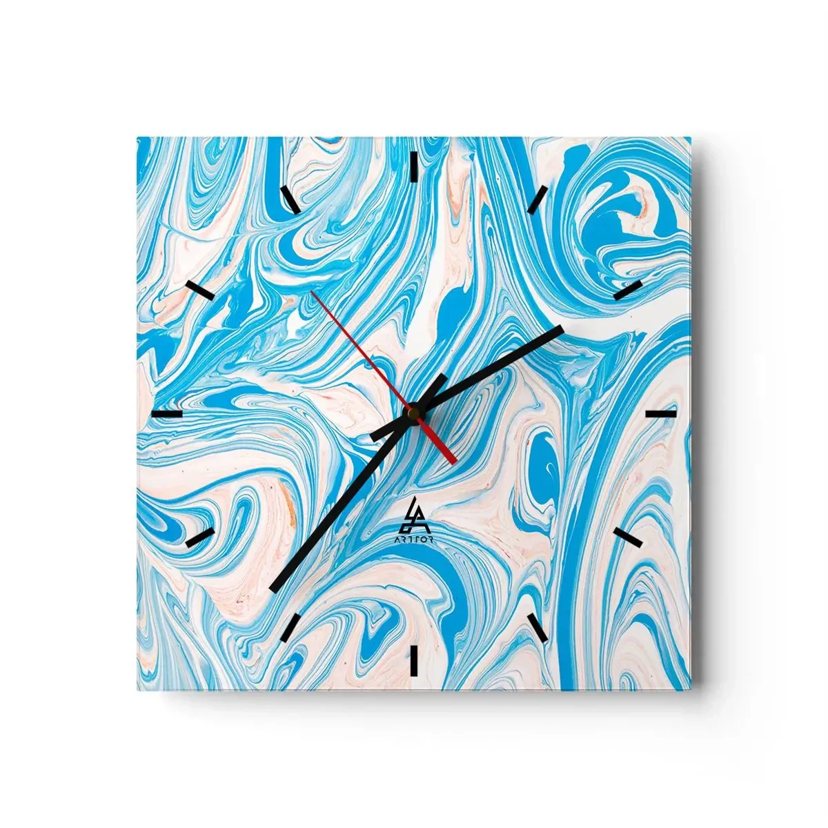 Wandklok - Klok - Moeras in turkoois - 30x30 cm
