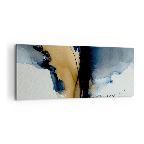Schilderen op canvas - Achter het gordijn - 100x40 cm