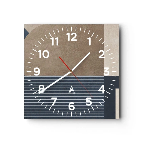 Wandklok - Klok - Een compositie van eenvoud en rondheid - 30x30 cm