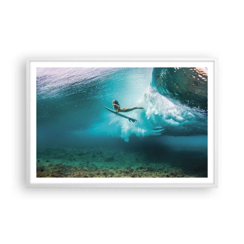 Poster in een witte lijst - Onderwaterwereld - 91x61 cm