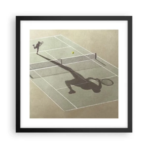 Poster in een zwarte lijst - Jezelf overwinnen - 40x40 cm