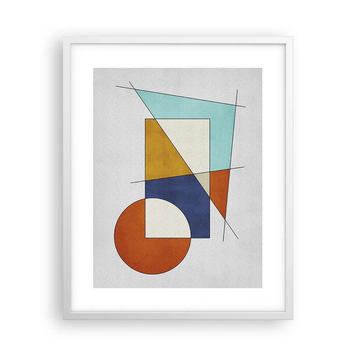 Poster in een witte lijst - Abstractie: modernistisch plezier - 40x50 cm