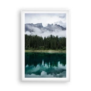 Poster in een witte lijst - Stil, stil, laten we het drinkwater niet wakker maken... - 61x91 cm