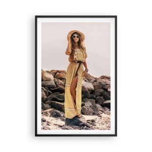 Poster in een zwarte lijst - De magie van stenen - 61x91 cm