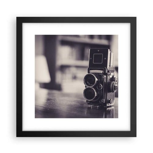 Poster in een zwarte lijst - De magie van oude fotografie - 30x30 cm