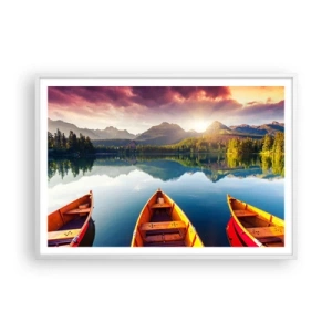 Poster in een witte lijst - Niets tegen de natuur - 100x70 cm