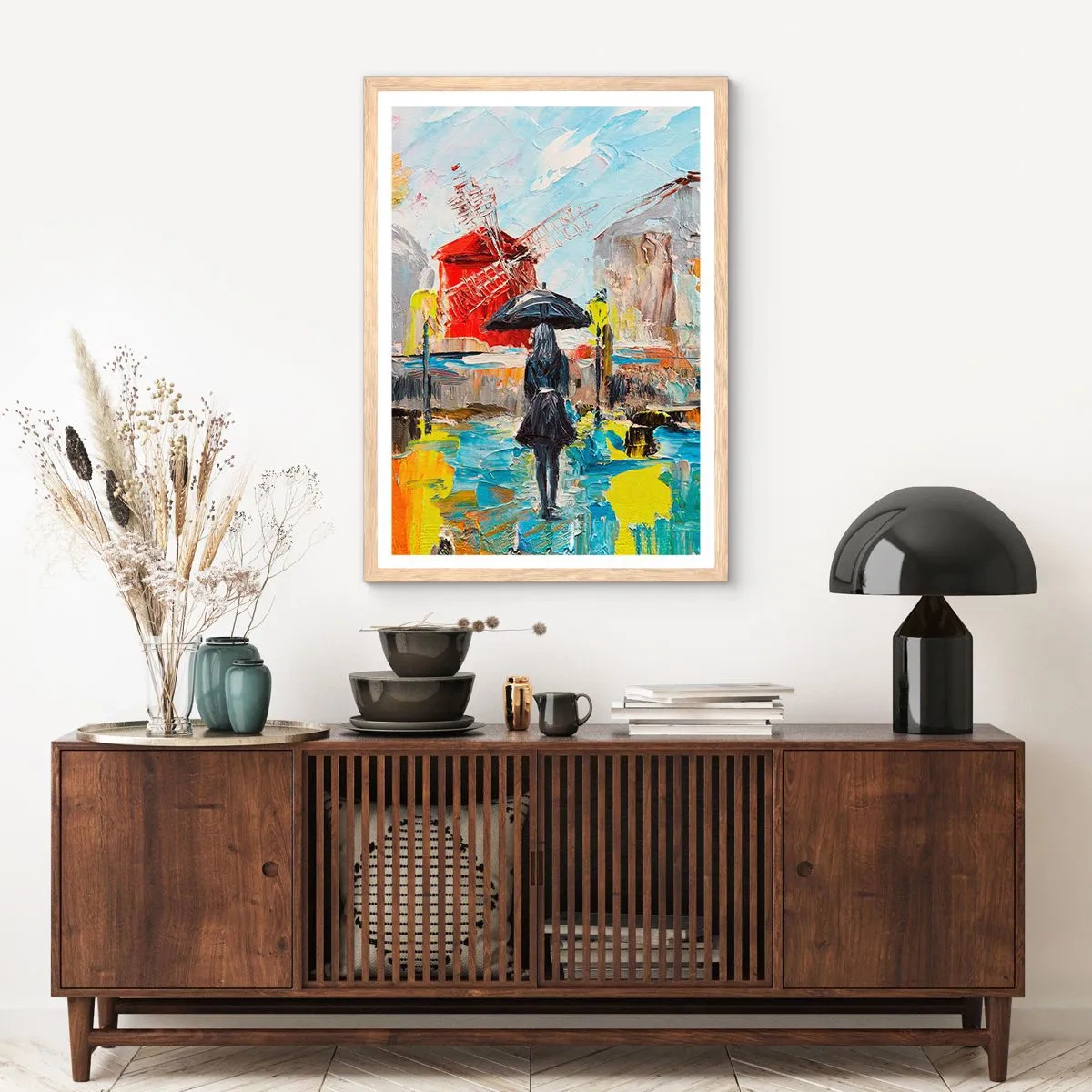 Een poster in een licht eiken lijst - Parijse legendes - 30x40 cm
