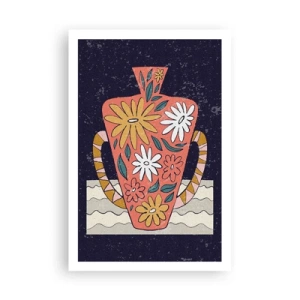 Poster - Beschilderde kruik - 61x91 cm