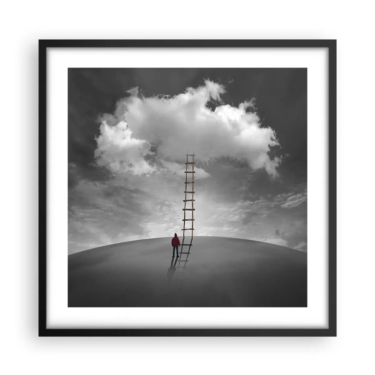 Poster in een zwarte lijst - Alles is mogelijk - 50x50 cm