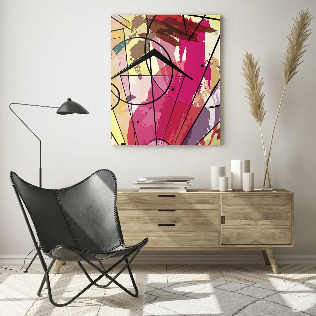 Schilderen op glas - Explosie - 50x70 cm