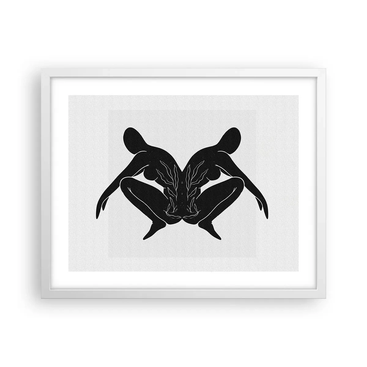 Poster in een witte lijst - Een gemeenschappelijke ziel - 50x40 cm