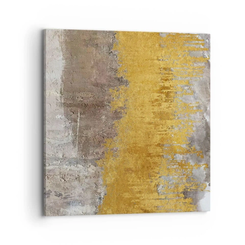 Schilderen op canvas - Een gouden explosie - 70x70 cm