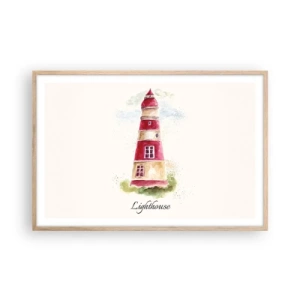 Een poster in een licht eiken lijst - Er is altijd goed weer in de buurt - 91x61 cm