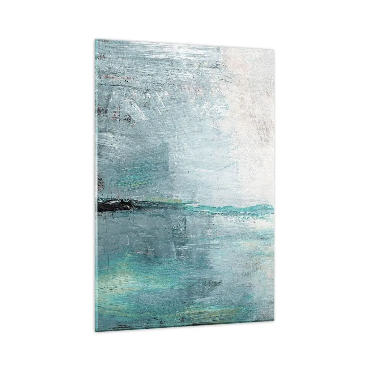 Schilderen op glas - Horizontaal in blauw - 80x120 cm