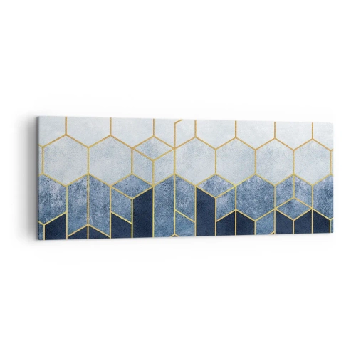 Schilderen op canvas - Compositie in een gesyncopeerd ritme - 140x50 cm