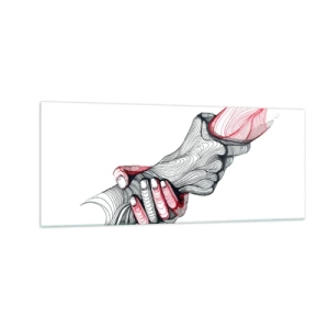 Schilderen op glas - Je bent in goede handen - 100x40 cm