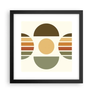 Poster in een zwarte lijst - In aardetinten - 30x30 cm