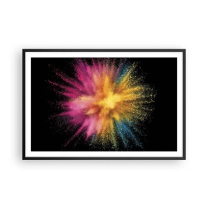 Poster in een zwarte lijst - De geboorte van kleuren - 91x61 cm