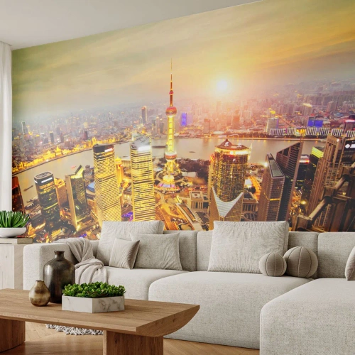 Fotobehang op maat Zelfklevend Deluxe Sticker - Aziatische droom - Stad, Landschap, Architectuur