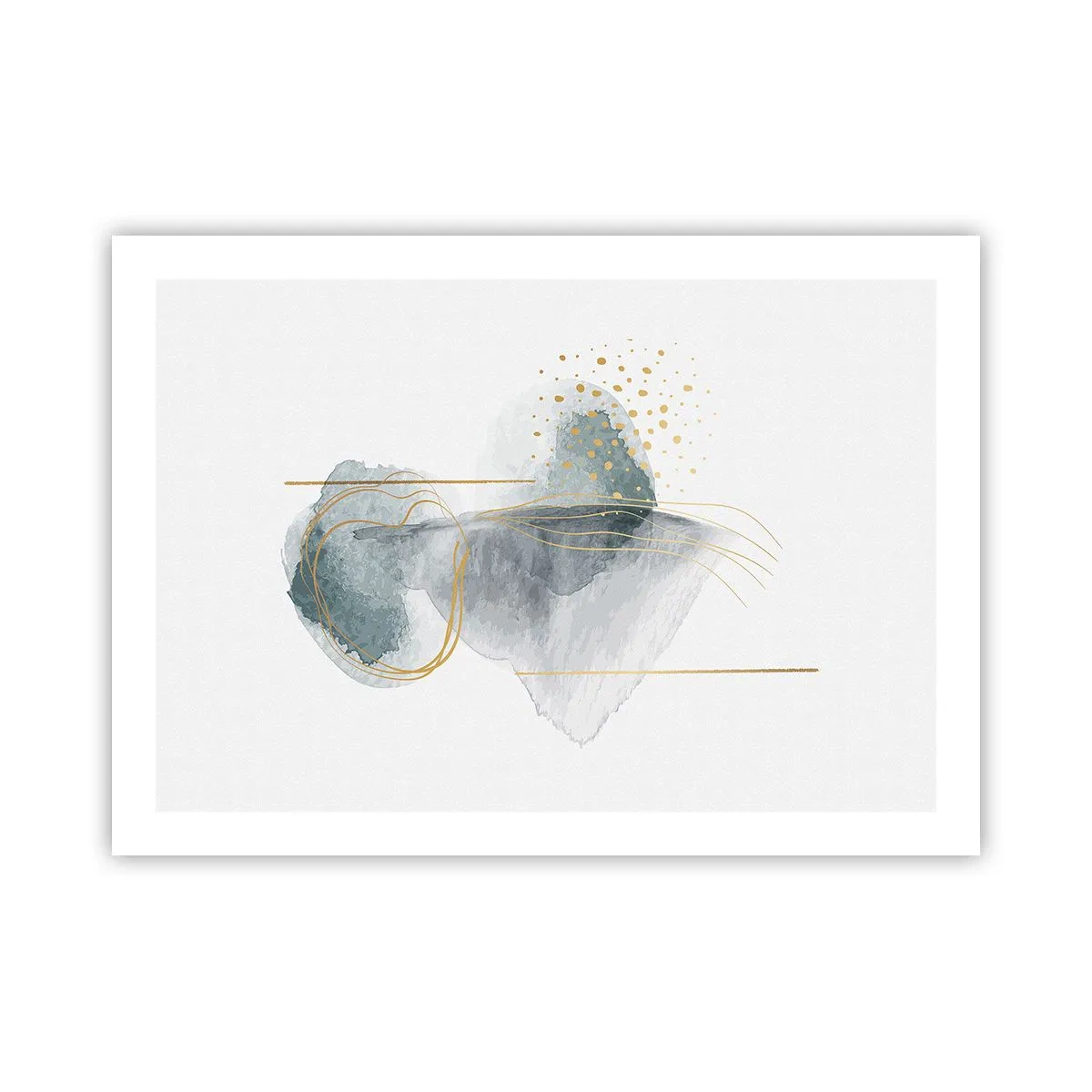 Poster - Over de relatie tussen grijs en goud - 70x50 cm