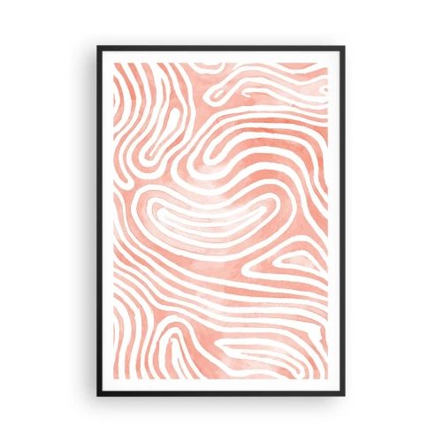 Poster in een zwarte lijst - In het koraallabyrint - 70x100 cm