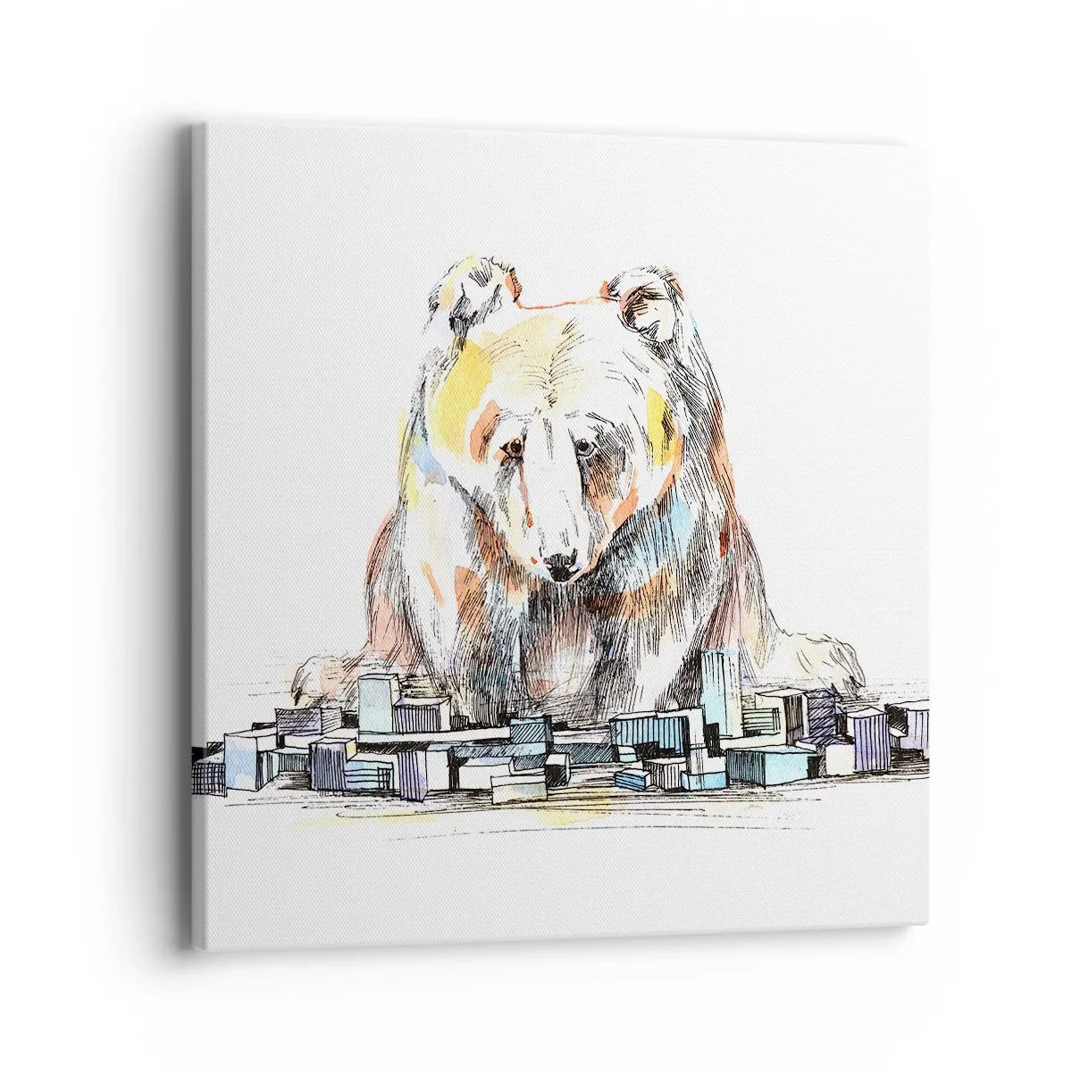 Schilderen op canvas - Hoe kun je zo leven? - 40x40 cm