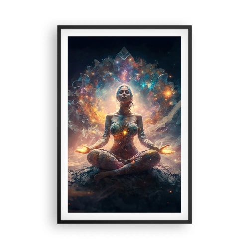 Poster in een zwarte lijst - Stroom van goede energie - 61x91 cm