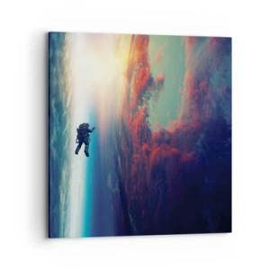 Schilderen op canvas - Ga het universum tegemoet - 70x70 cm