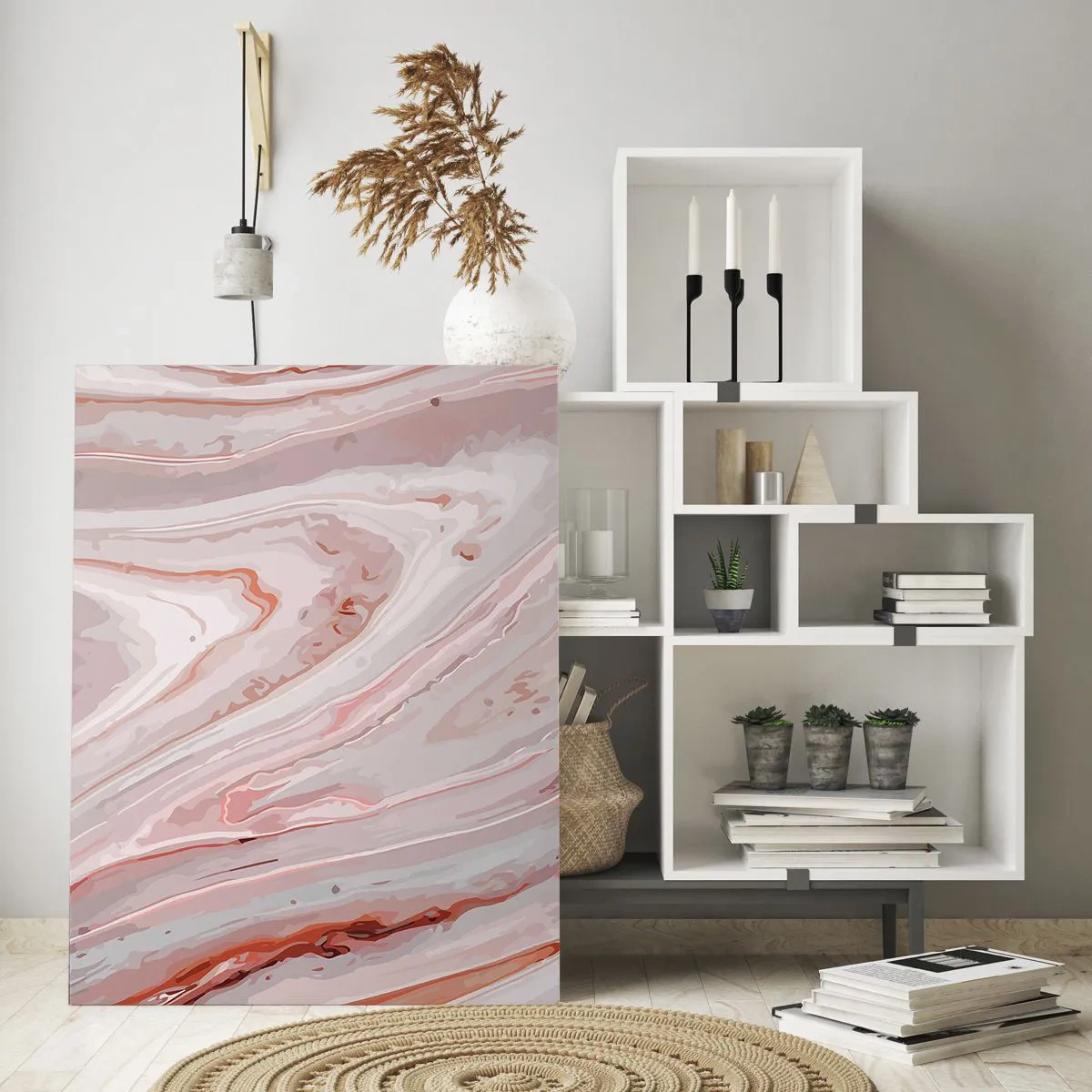 Schilderen op glas - Roze vloeistof - 50x70 cm
