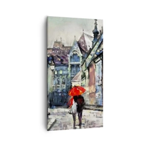 Schilderen op canvas - Regen voor twee - 55x100 cm