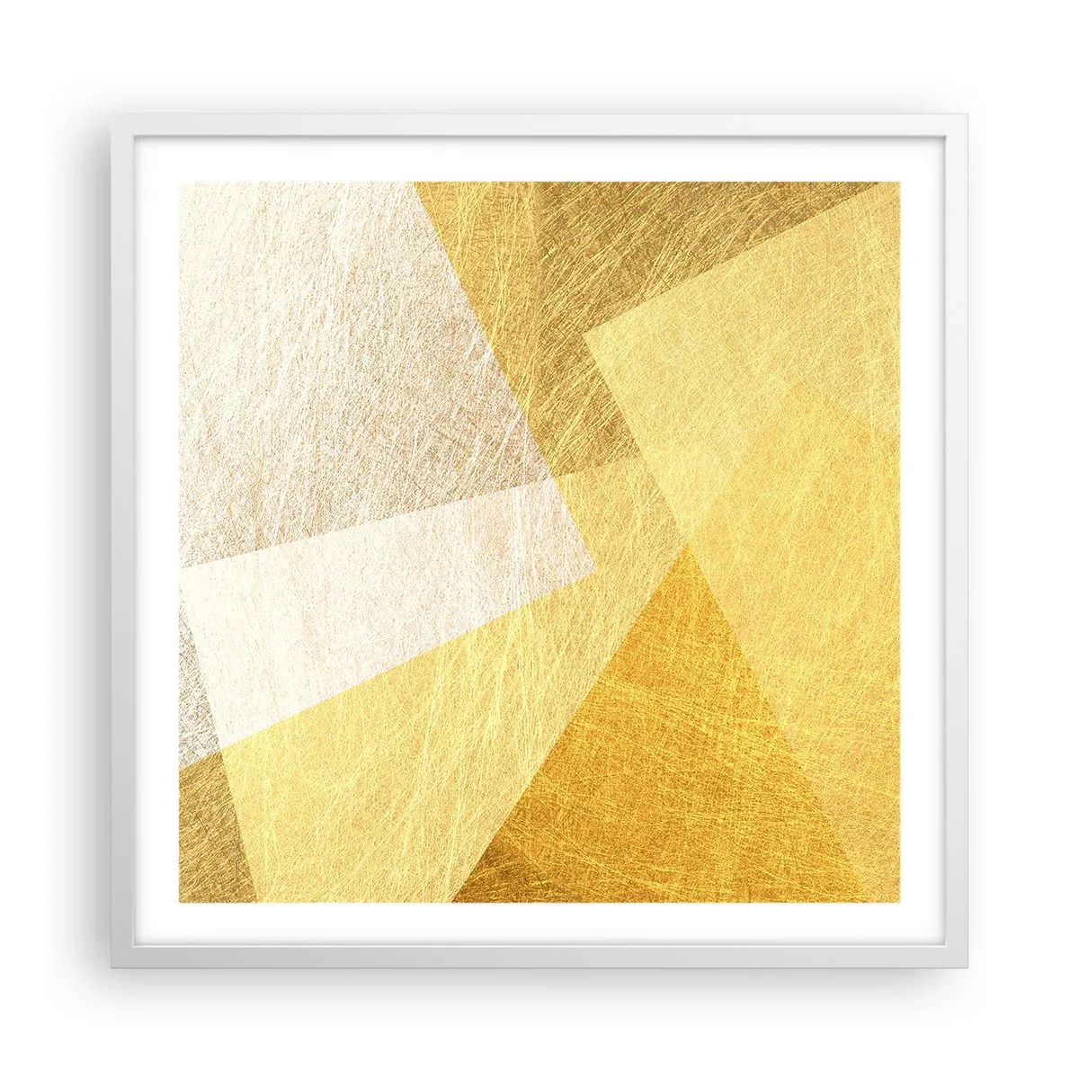 Poster in een witte lijst - Geometrie weer - 60x60 cm