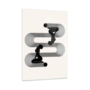 Schilderen op glas - Sensuele symmetrie - 50x70 cm