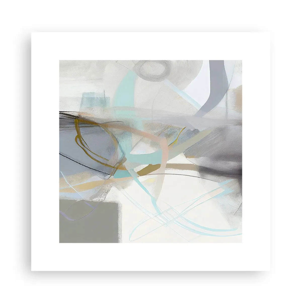 Poster - Mistige abstractie - 30x30 cm