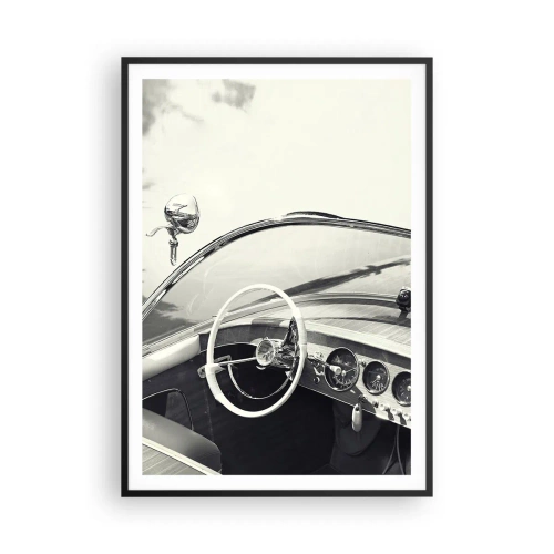 Poster in een zwarte lijst - Weer voor de rijken - 70x100 cm