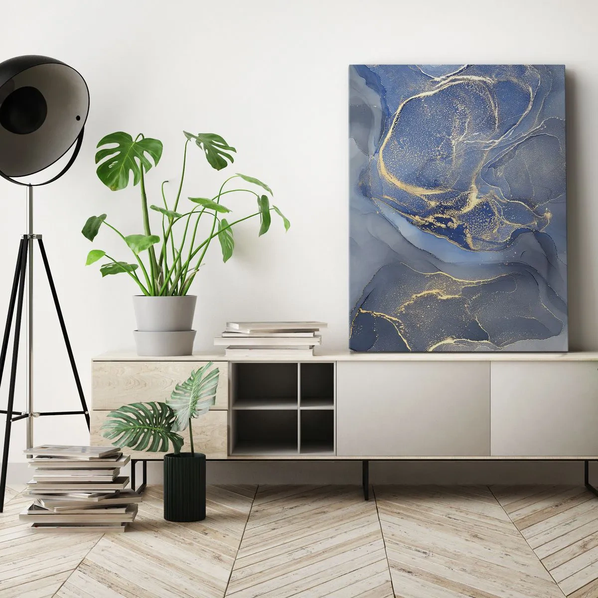 Schilderen op canvas - Goudstof - 55x100 cm