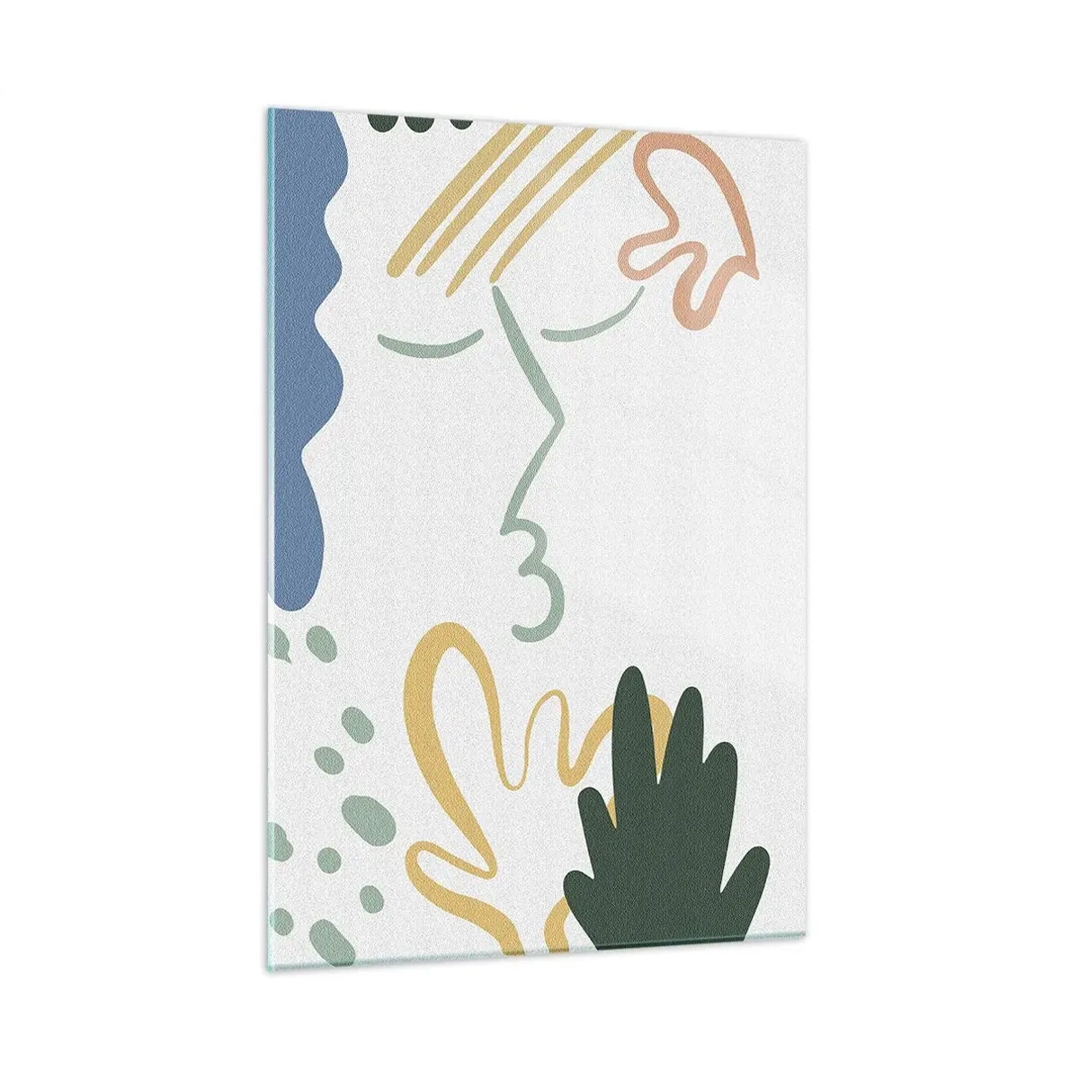 Schilderen op glas - Kus van bloemen - 50x70 cm