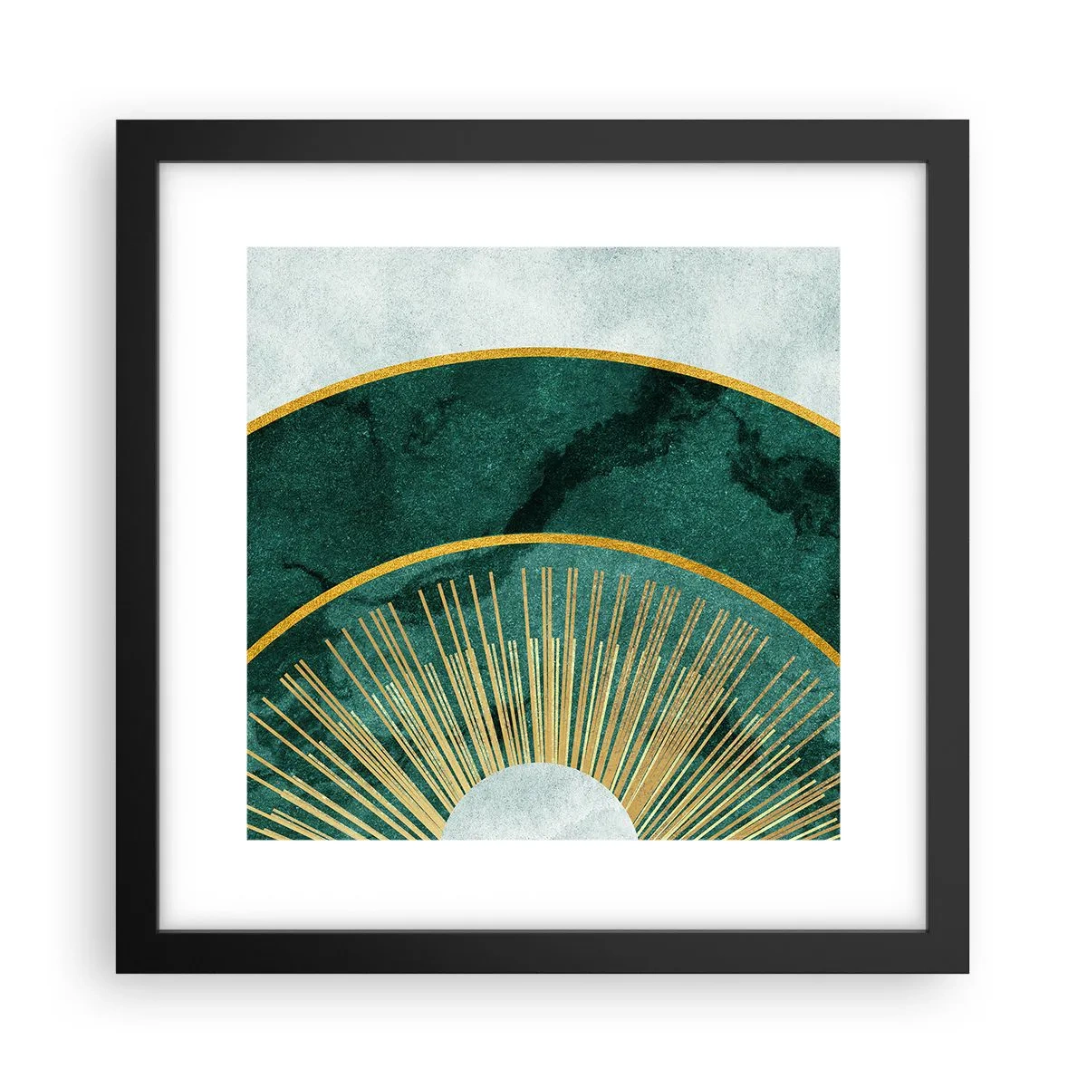 Poster in een zwarte lijst - Een ander zonnestelsel - 30x30 cm