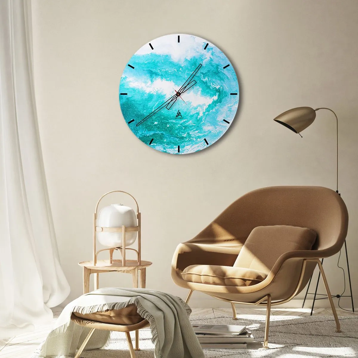 Wandklok - Klok - In de kern van het element - 40x40 cm