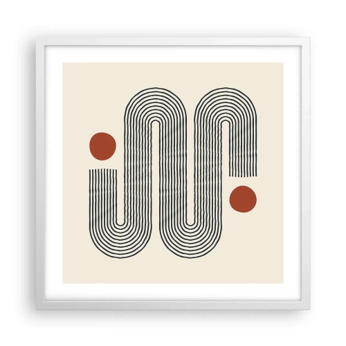 Poster in een witte lijst - Van het begin tot het eind - 50x50 cm